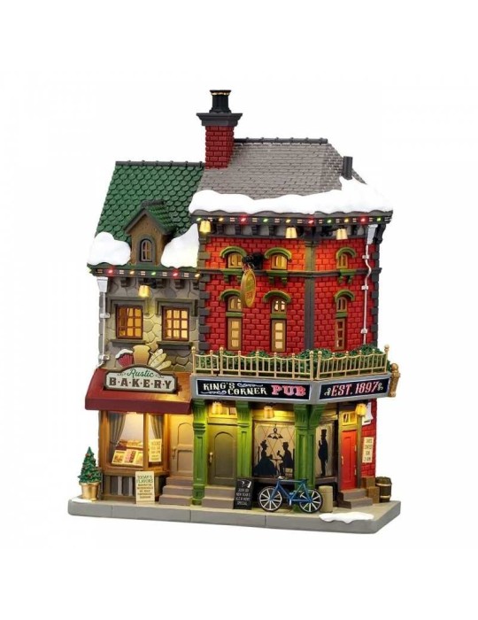 Lemax King's Corner Pub B/O 4.5V - Cod. 65569 Collezione Caddington Village