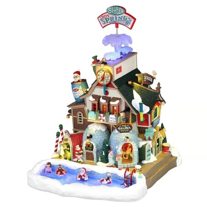 Lemax Santa’s Hot Springs Oasis - Scena Animata con Luci e Suoni