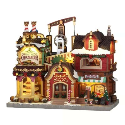 Lemax The Holly Jolly Chocolatier & Mrs. Claus Coffee...