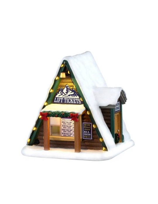Lemax Lift Ticket Booth - Biglietteria Alpina da Tavolo Illuminata Vail Village 64682