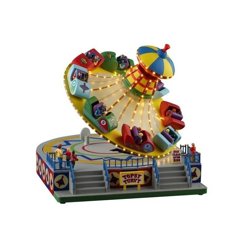 Topsy Turvy Lemax - Giostra Animata con Luci, Musica e Movimento | Collezione Carnival Cod. 54451