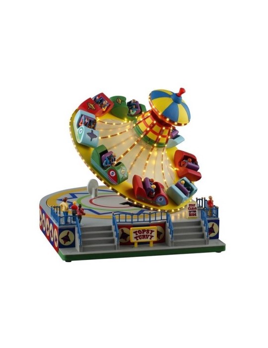 Topsy Turvy Lemax - Giostra Animata con Luci, Musica e Movimento | Collezione Carnival Cod. 54451