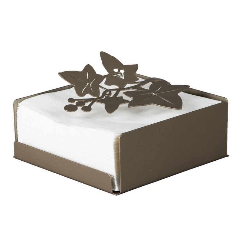 arti e mestieri - porta tovaglioli edera bronzo