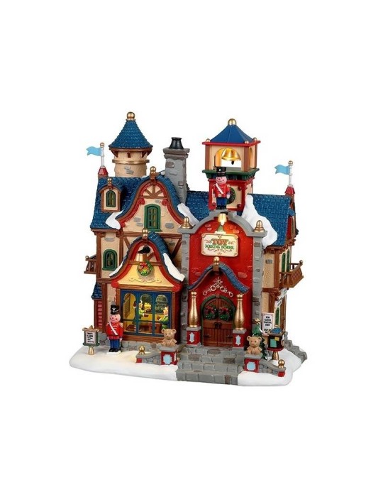 Toy Making School Lemax - Edificio Illuminato con Scena Interna | Collezione Santa's Wonderland Cod. 25927