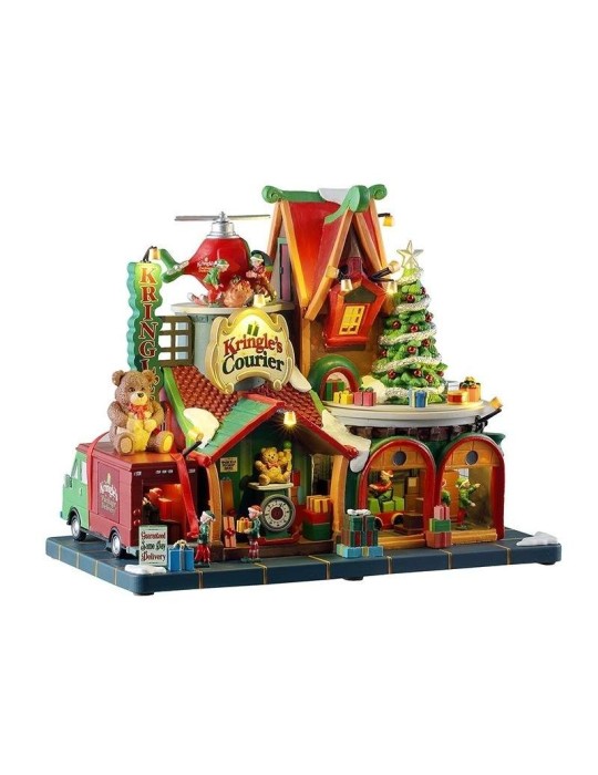 Kringle's Courier Lemax - Edificio Animato con Luci, Musica e Movimento | Collezione Santa's Wonderland Cod. 55325