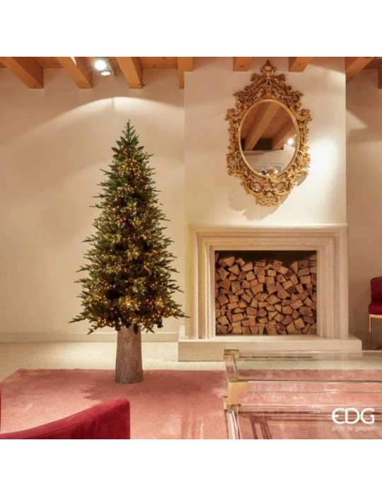 Albero di Natale Pino Luxury New Slim H180 cm con 2000 Mini LED Integrati e Telecomando - EDG Enzo De Gasperi (Ø 100 cm)