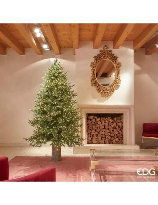 Albero di Natale Pino Luxury Nature H210 cm con 4000 Mini LED Integrati e Telecomando - EDG Enzo De Gasperi (Ø 142 cm)