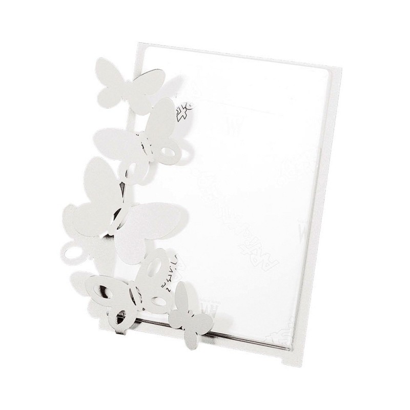 Arti e Mestieri - Portafoto Butterfly piccolo bianco