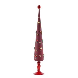 EDG Albero conico in vetro rosso satinato alto 70 cm