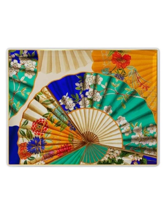 Vassoio Gourmet Rettangolare Ventagli Baci Milano in Porcellana – 31 x 24 cm