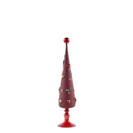 EDG Albero conico in vetro rosso satinato alto 52 cm