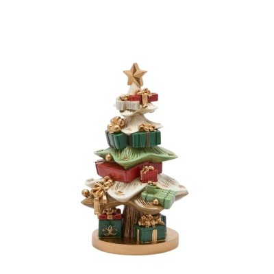 Alberello di Pino Natalizio con Pacchi Regalo H 35 cm in...