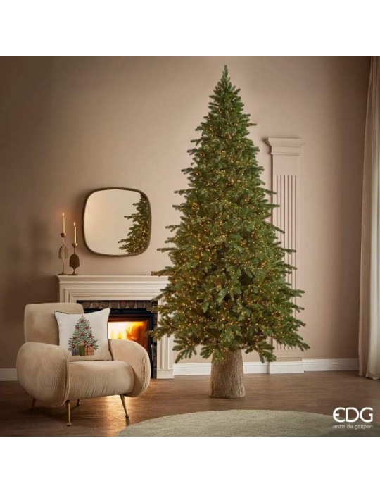 Albero di Natale Pino Imperial New H 270 cm con 6300 Mini LED Integrati - EDG Enzo De Gasperi (Ø 160 cm)