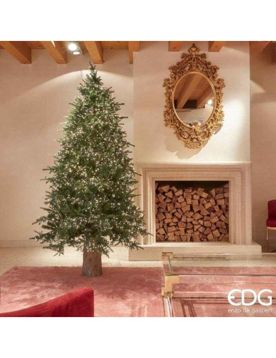 Albero di Natale Pino Spark Nature H 210 cm con 6670 Mini LED Integrati - EDG Enzo De Gasperi (Ø 141 cm)