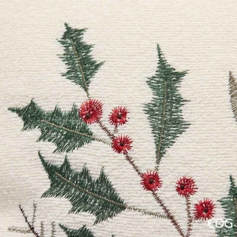 Cuscino Quadrato 45x45 cm Bianco e Verde con...