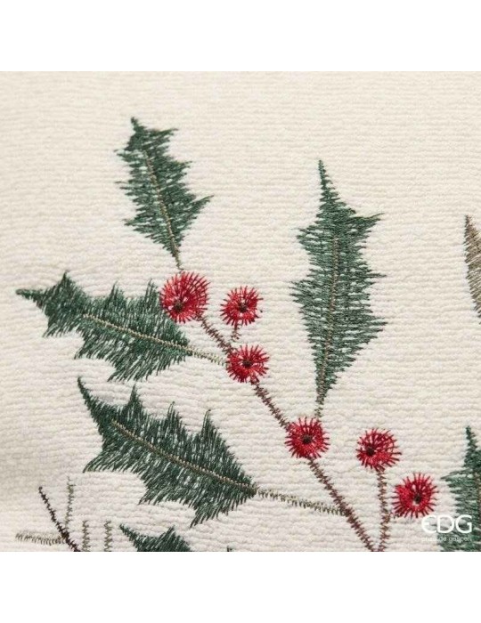 Cuscino Quadrato 45x45 cm Bianco e Verde con...