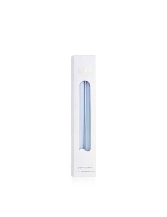 Set Due Candele Coniche a Strisce Dritte Blu Essence Emò Italia – H 25,5 cm