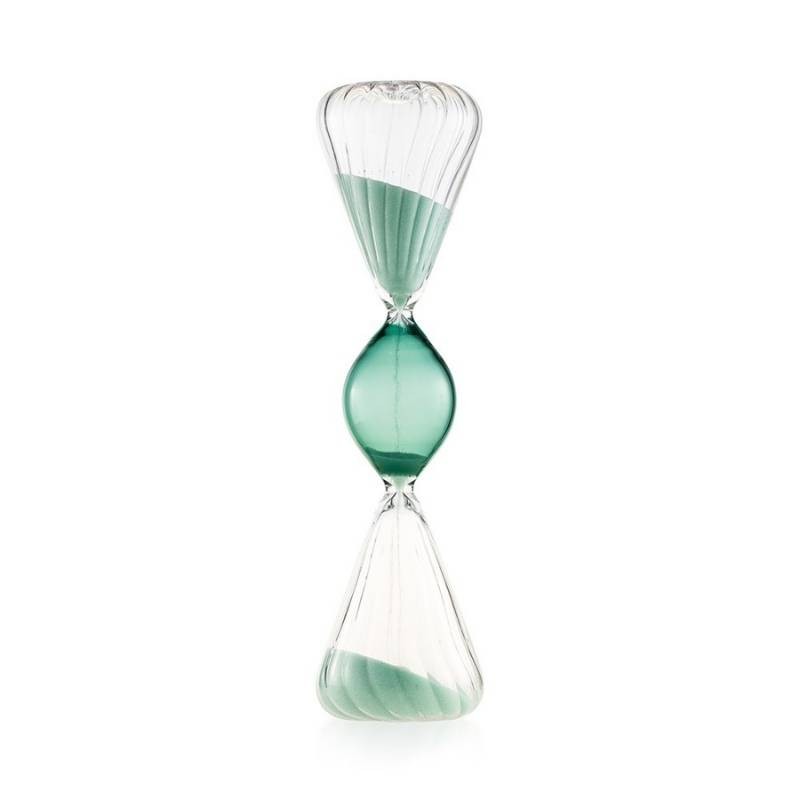 Clessidra Decorativa con Pallina Verde Momentum Emò Italia – Ø 7,3 x H 27 cm