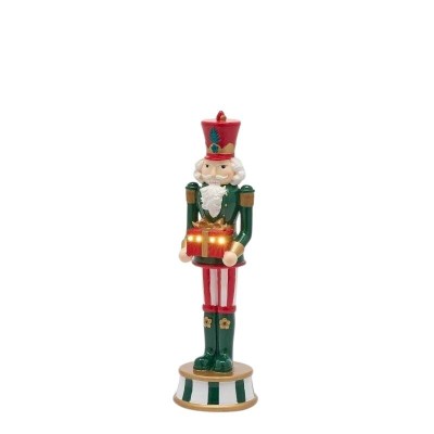 Soldatino Schiaccianoci Natalizio con Pacco Regalo...