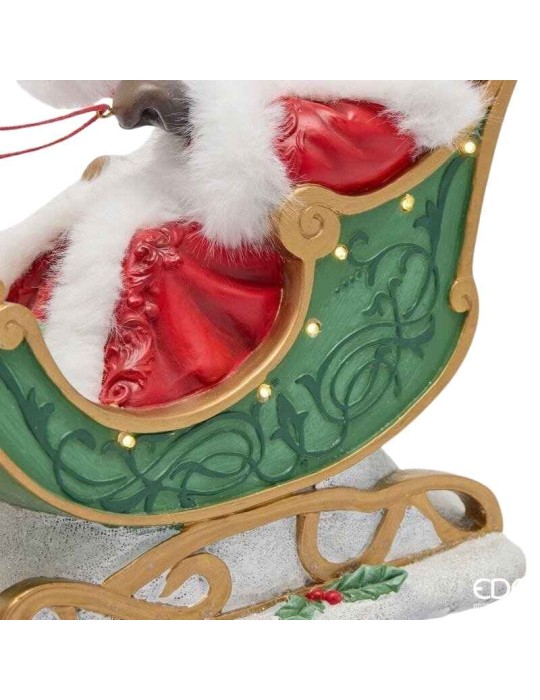 Babbo Natale con Slitta, Renna e Luci LED EDG...