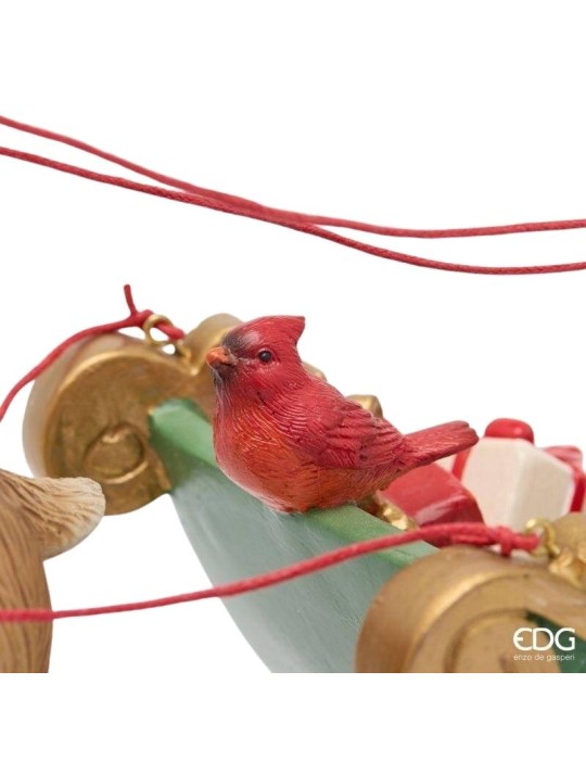Babbo Natale con Slitta, Renna e Luci LED EDG...