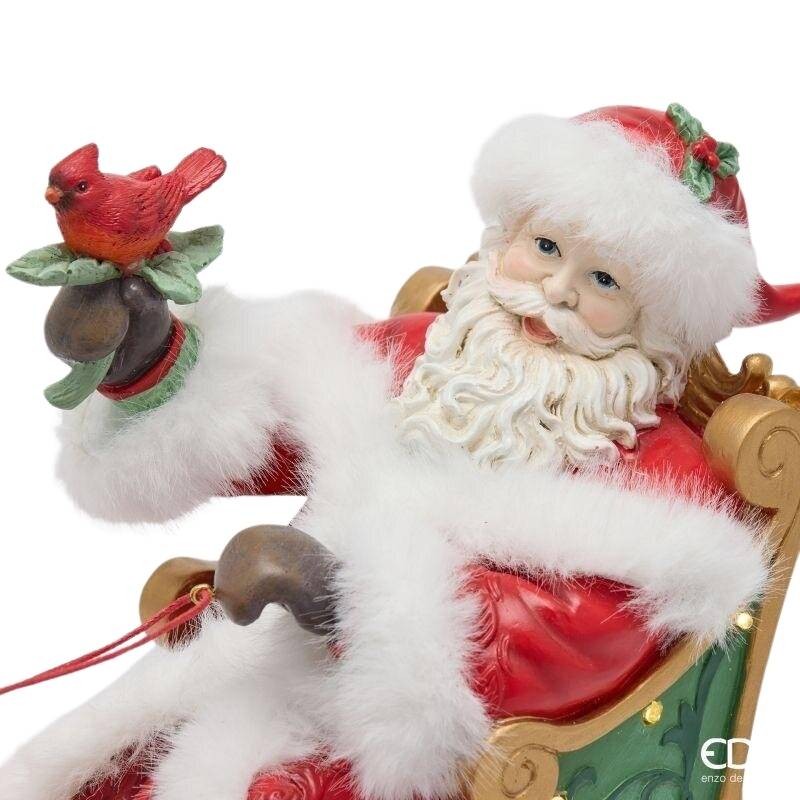 Babbo Natale con Slitta, Renna e Luci LED EDG...