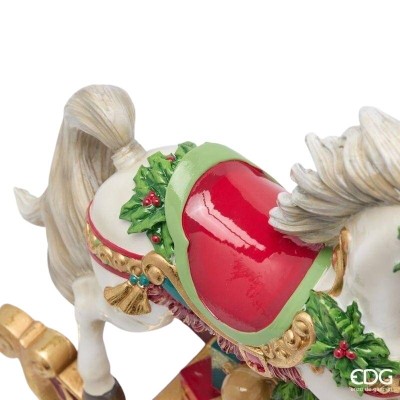 Cavallo a Dondolo Natalizio con Giocattoli e Albero EDG... 2