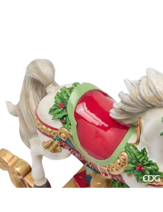 Cavallo a Dondolo Natalizio con Giocattoli e...