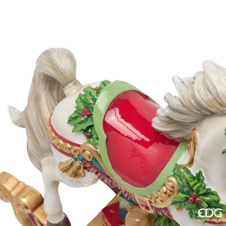 EDG Cavallo a dondolo con giocattoli e albero alto 37 cm