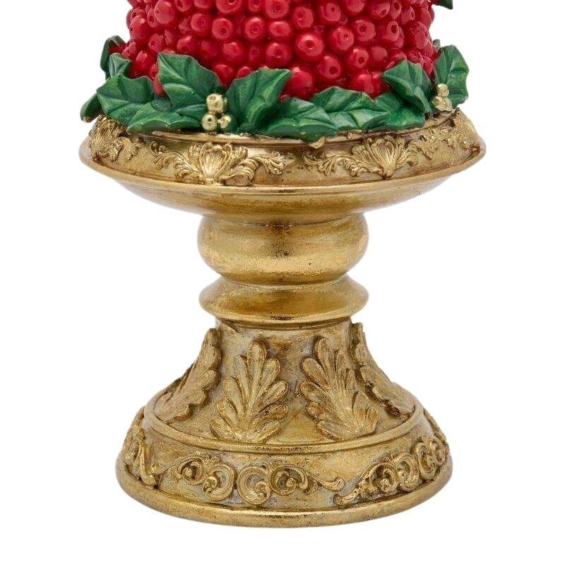 Albero Cono Natalizio con Bacche Rosse,...