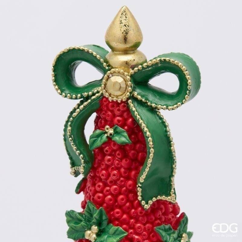 Albero Cono Natalizio con Bacche Rosse,...