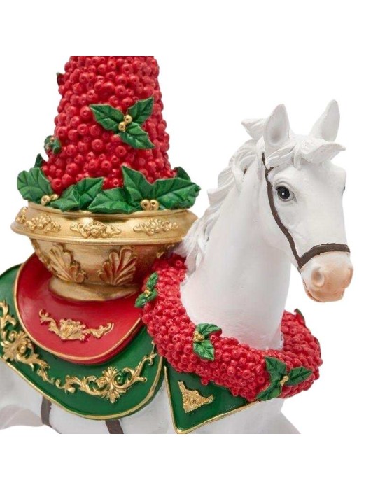Cavallo a Dondolo Natalizio con Albero di...