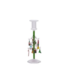 EDG Portacandela albero di Natale in vetro 25 cm