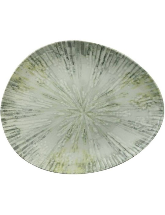 Piatto Piano Ovale Sagomato Organic Fusion Grey in Porcellana Arthur Krupp – 31 x 26 cm
