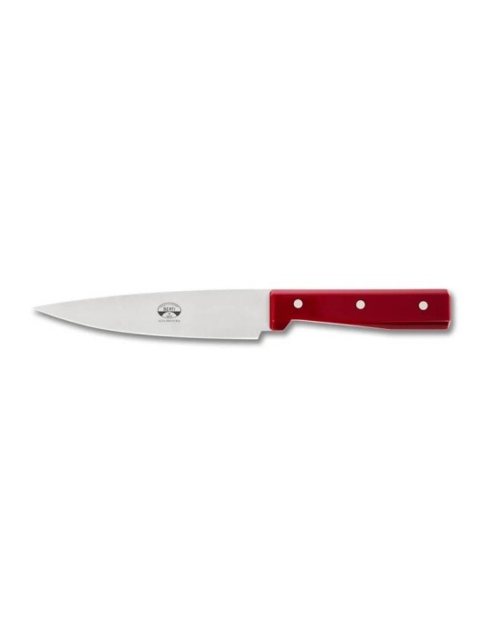 Coltellerie Berti – Coltello Verdura Rosso da Cucina 16 cm (Collezione Alta Industria Laboratorio 02)