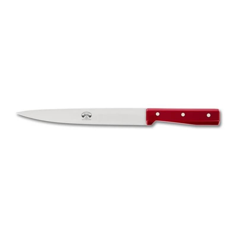 Coltellerie Berti – Coltello da Arrosto Rosso con Lama da 23 cm (Collezione Alta Industria Laboratorio 02)