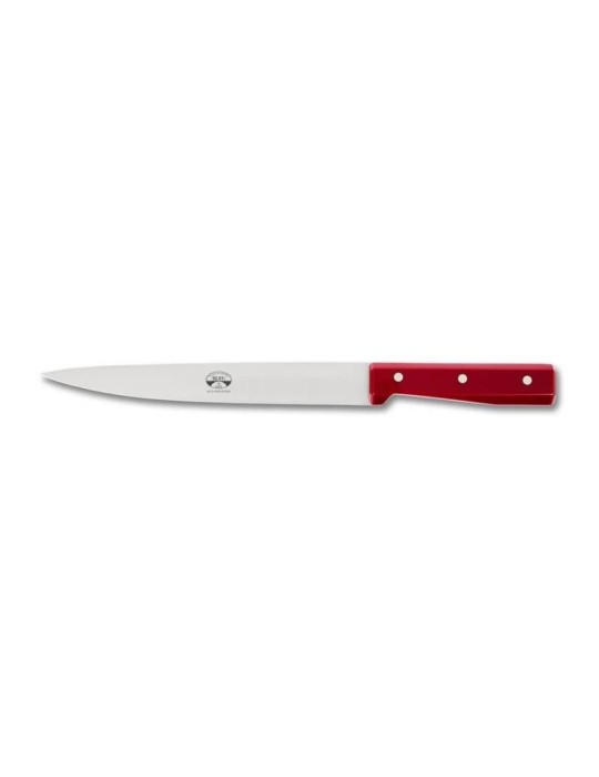 Coltellerie Berti – Coltello da Arrosto Rosso con Lama da 23 cm (Collezione Alta Industria Laboratorio 02)