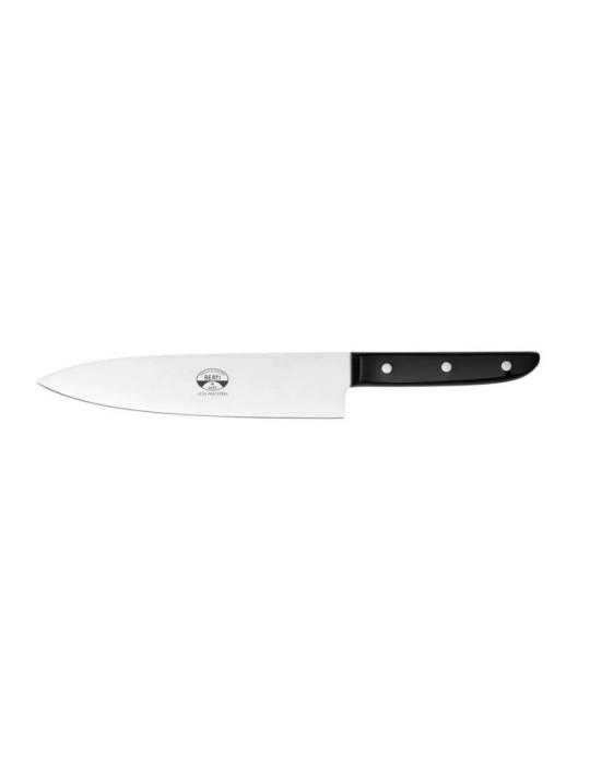 Coltellerie Berti – Coltello da Chef Nero con Lama da 21,5 cm (Collezione Alta Industria Laboratorio 01)