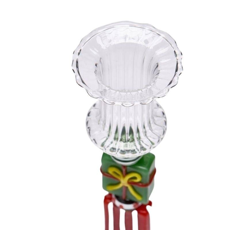 Candelabro in Vetro H22 Verde e Rosso EDG con...