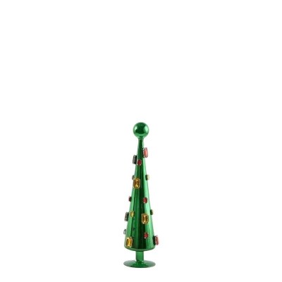 Abete di Vetro con Pietre Preziose Verde Smeraldo EDG –...