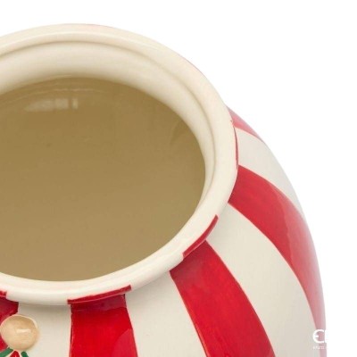 Vaso in Ceramica con Cavallo da Giostra H33 D24 Bianco e... 2