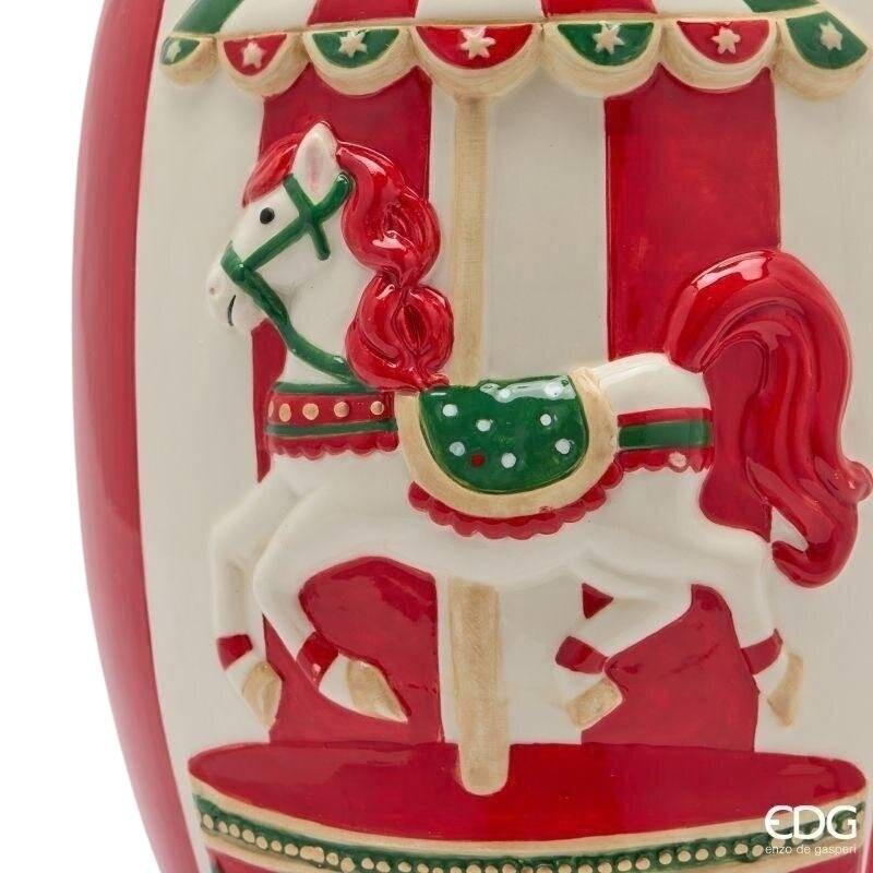 Vaso in Ceramica con Cavallo da Giostra H33 D24...
