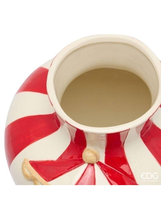Vaso Anfora in Ceramica con Cavallo da Giostra...
