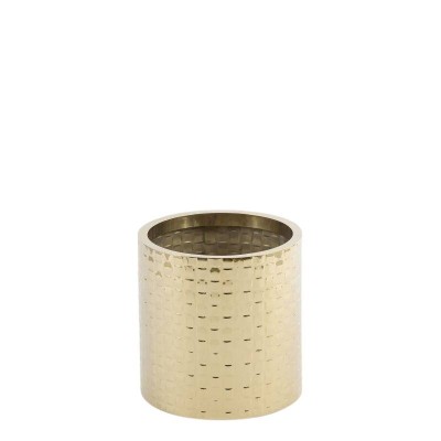 Vaso Rotondo Cilindrico in Metallo Intrecciato H35 D35...