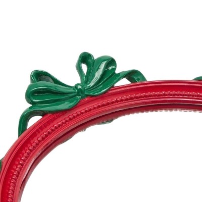 Vassoio Decorativo Ovale con Cornice a Fiocchi 37 cm Red... 2