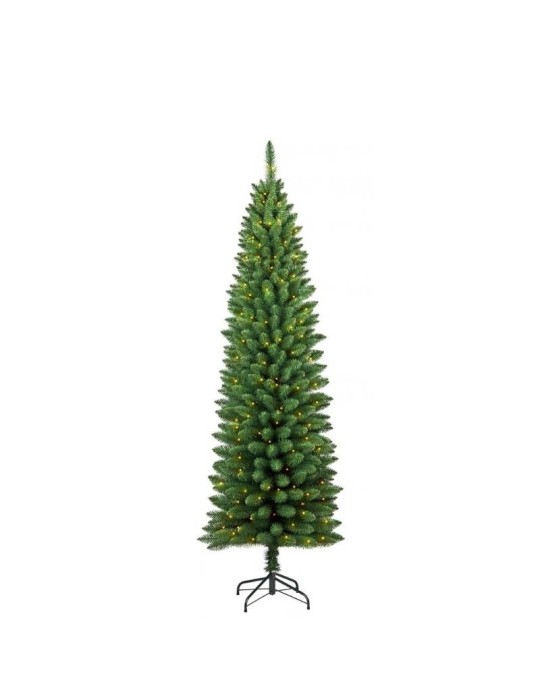 Albero di Natale Slim Pencil Silvestre H 210 cm con 350 Micro LED Integrati – Flora