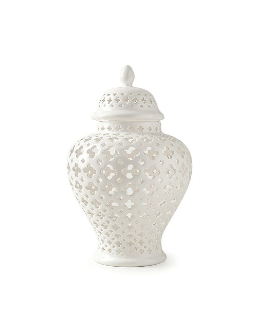 Hervit Potiche - porcellana traforata 13x20cm