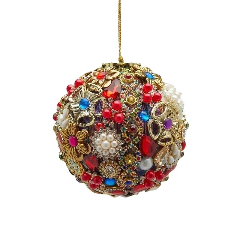 Sfera Decorativa con Perline e Gioielli Supreme EDG Enzo De Gasperi Ø 10 cm – Multicolore