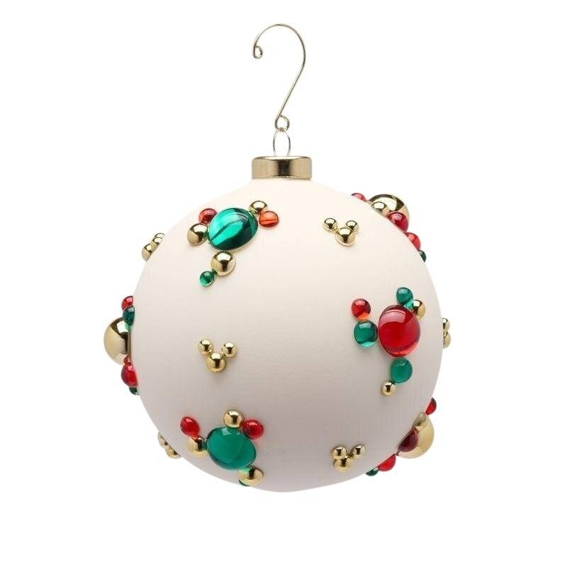 Sfera di Vetro Bianca con Applicazioni Gioiello "Bolle" EDG Enzo De Gasperi Ø 12 cm