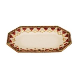 Palais Royal Vassoio in ceramica decori oro 35 × 22 cm